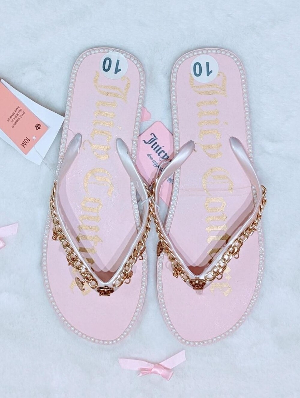 🌸 Juicy Couture Charm Flip Flops